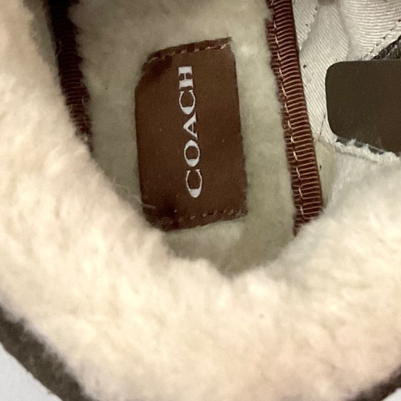 Coach Fatigue Leather Suede and Signature Canvas Ankle Booties Sz 6B - Picture 9 of 14